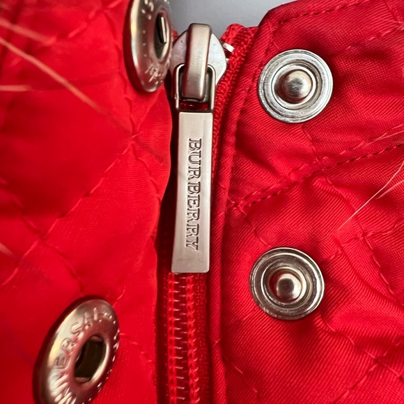 Burberry Red Quilted Coat - Picture 4 of 15
